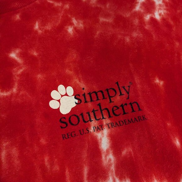 ⭐ Simply Southern Patriotic Tie Dye "Bone in the USA" shirt size small - Picture 9 of 11
